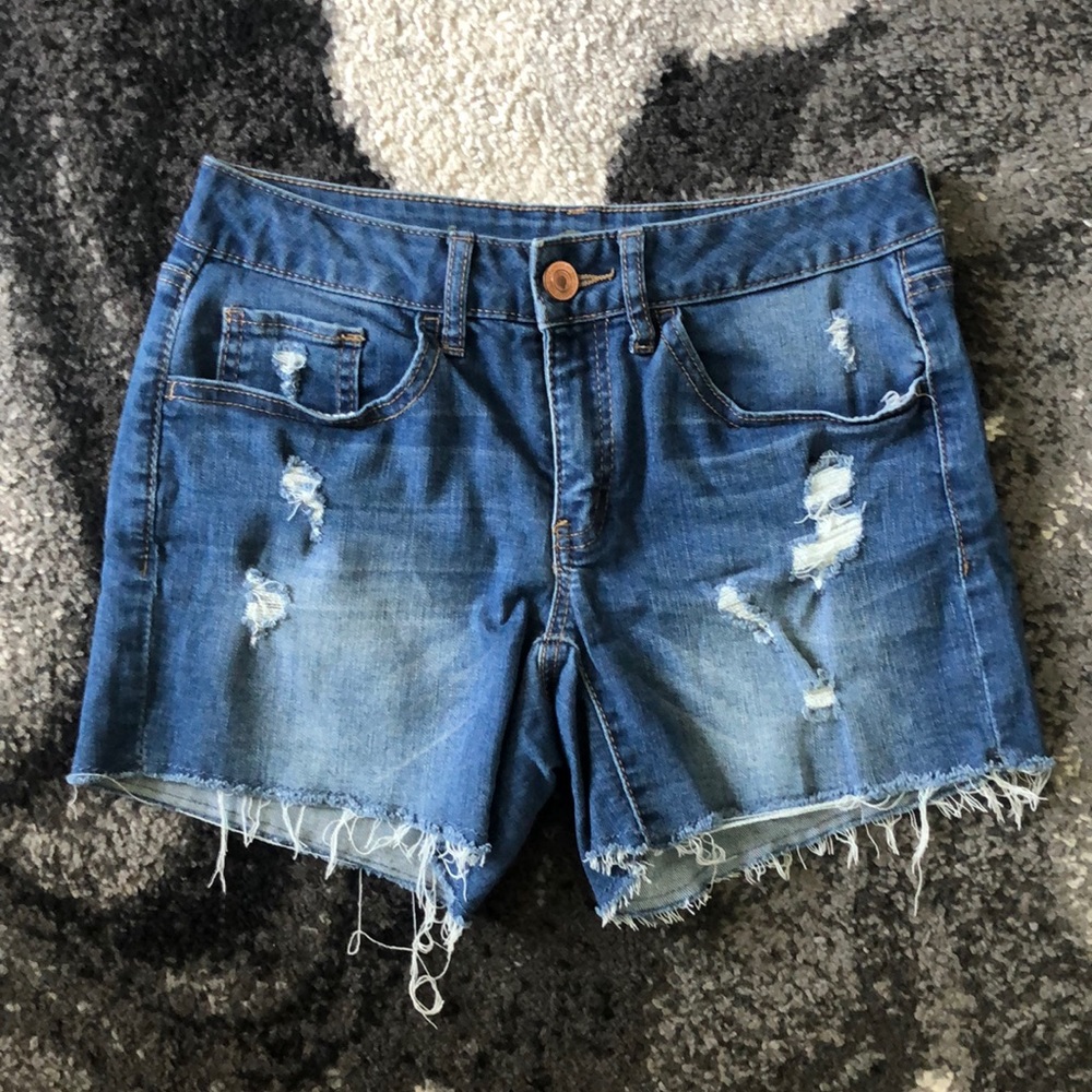 Mid Rise Jean Shorts